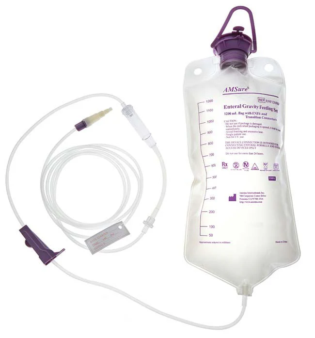 AMSure 1200 mL Gravity Set with ENFit Connector (Case of 30)
