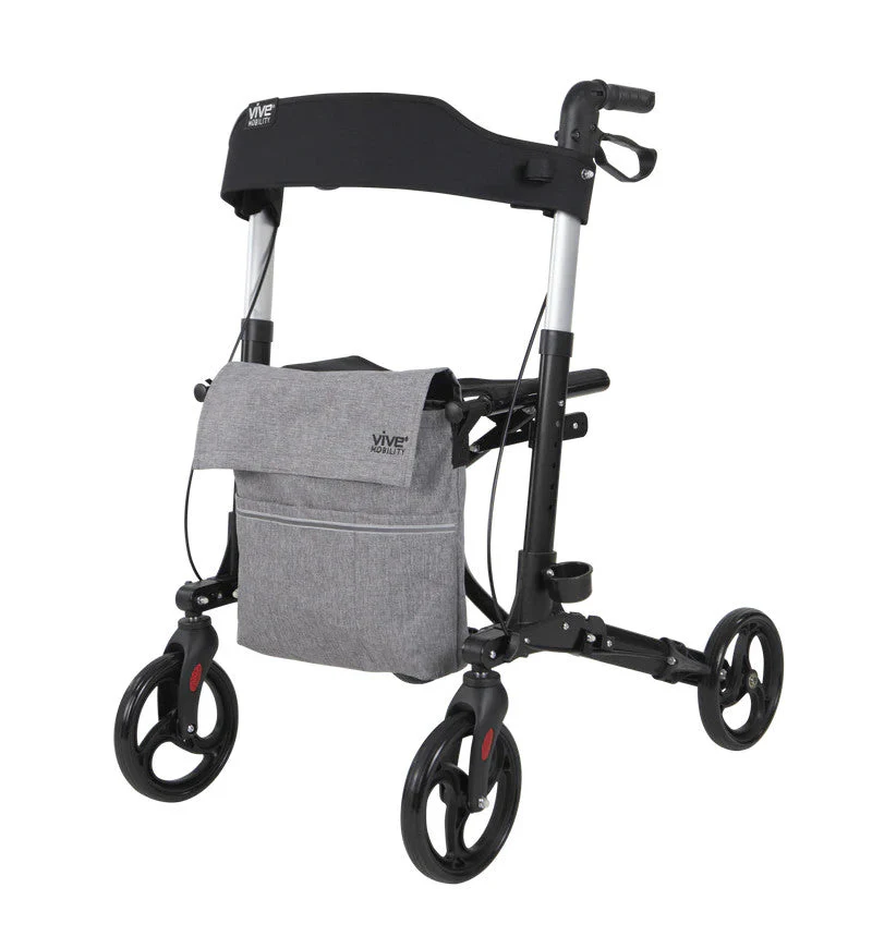 Compact Foldable Lightweight Rollator - User Height 5'2" to 6'1" - Image 2