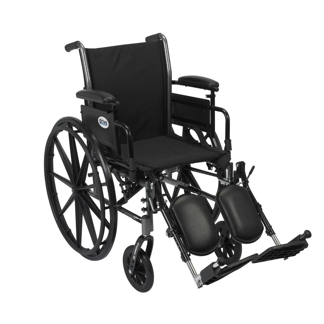 Cruiser III Light Weight Adjustable Height Wheelchair - 16", 18" & 20"W Seat