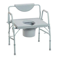 Deluxe Bariatric Drop-Arm Commode, Weight Capacity 1000 lbs - Image 2