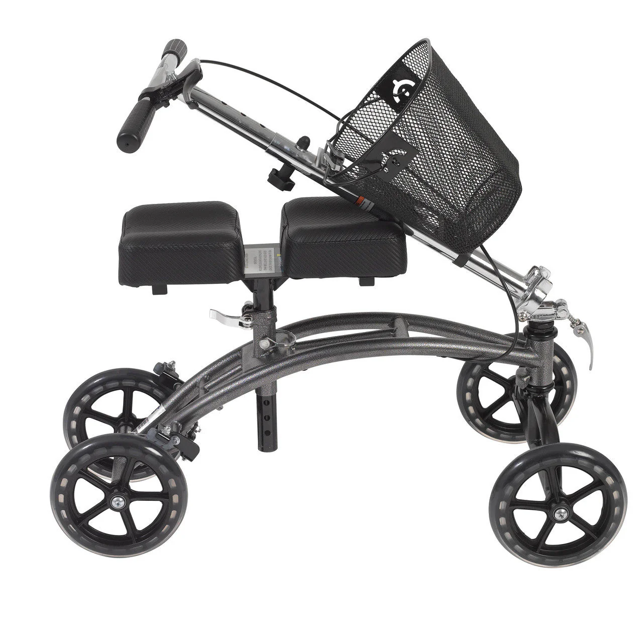 Drive Dual Pad Steerable Knee Walker with 8" Casters & Removable Basket - Image 2