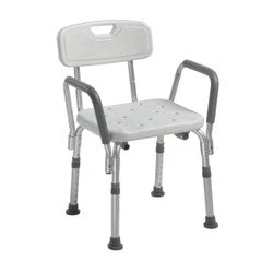 Drive Medical Shower Chair with Back & Removable Padded Arms - Image 3