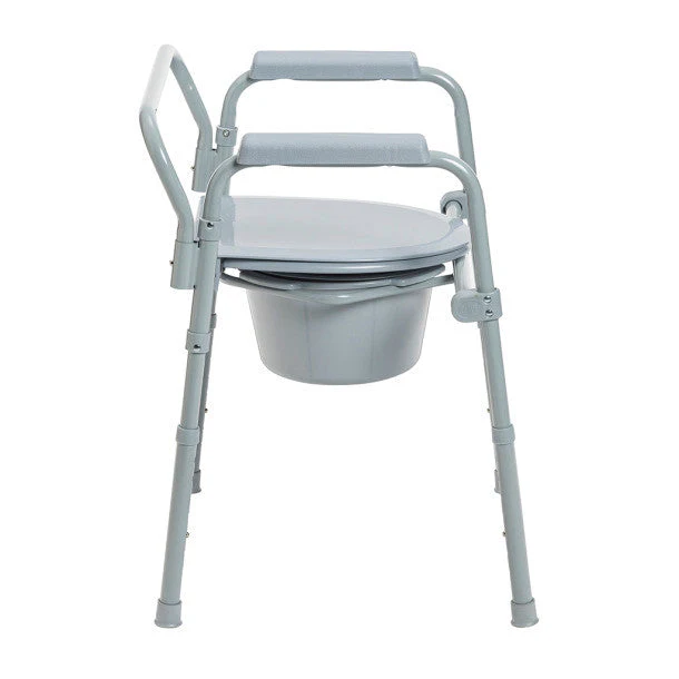Drive Medical Steel Folding Bedside Commode - Image 2