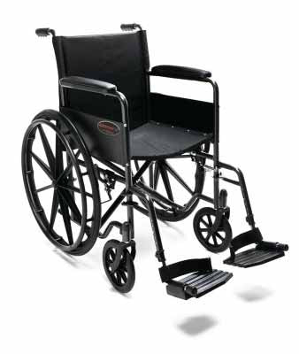 Everest & Jennings Advantage LX Wheelchair with Full & Desk Arms - 16", 18" or 20"W Seat - Image 3
