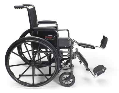 Everest & Jennings Advantage LX Wheelchair with Full & Desk Arms - 16", 18" or 20"W Seat - Image 4