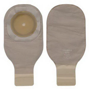 Hollister Premier Extended Wear One-Piece 12" Drainable Pouch with Lock 'n Roll Closure, Pre-Cut - Flat