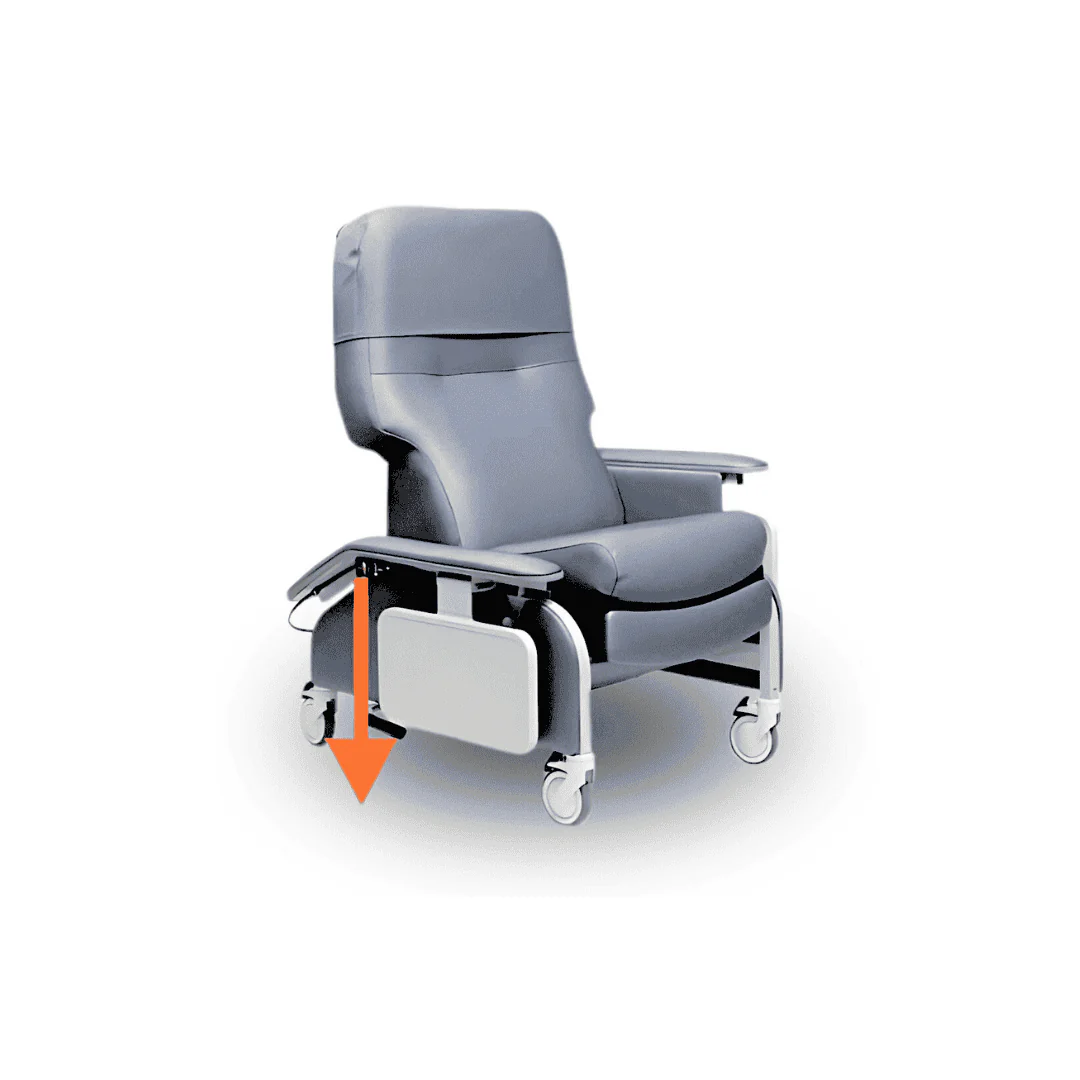Lumex Deluxe Clinical Recliner with Drop Arms - Image 11