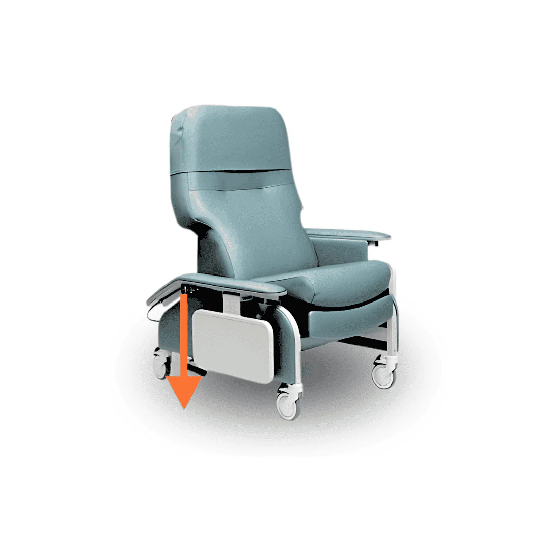 Lumex Deluxe Clinical Recliner with Drop Arms - Image 31