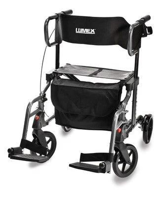 Lumex HybridLX Rollator Transport Chair - User Height 5'0" to 6'0" - Image 4