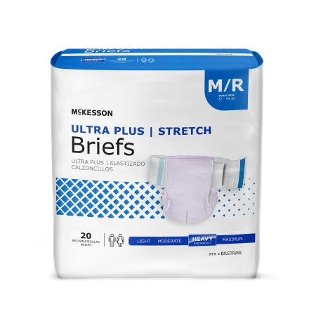 Mckesson Adult Stretch Tab Closure Briefs - Heavy Absorbency