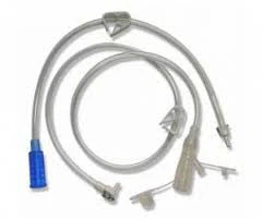 Mini Classic Button Bolus Feeding Set w/ Straight Port