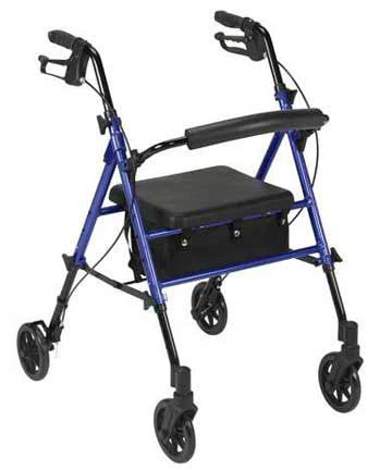 Drive Adjustable Seat Height Rollator - User Height 5'0" to 6'0"